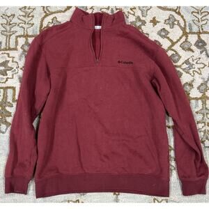 Columbia Men's Great Hart Mountain 1/4 Zip Red Jacket Size Large